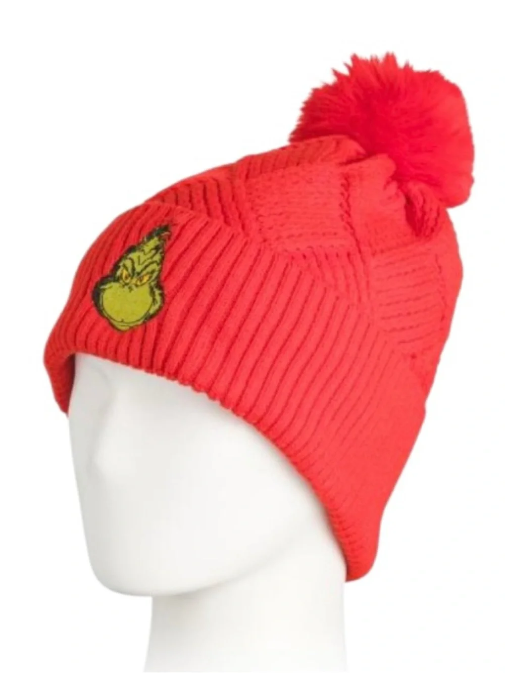 The Grinch Beanie with Faux Fur Pom and Embroidered Gloves Boxed Set (NWT)